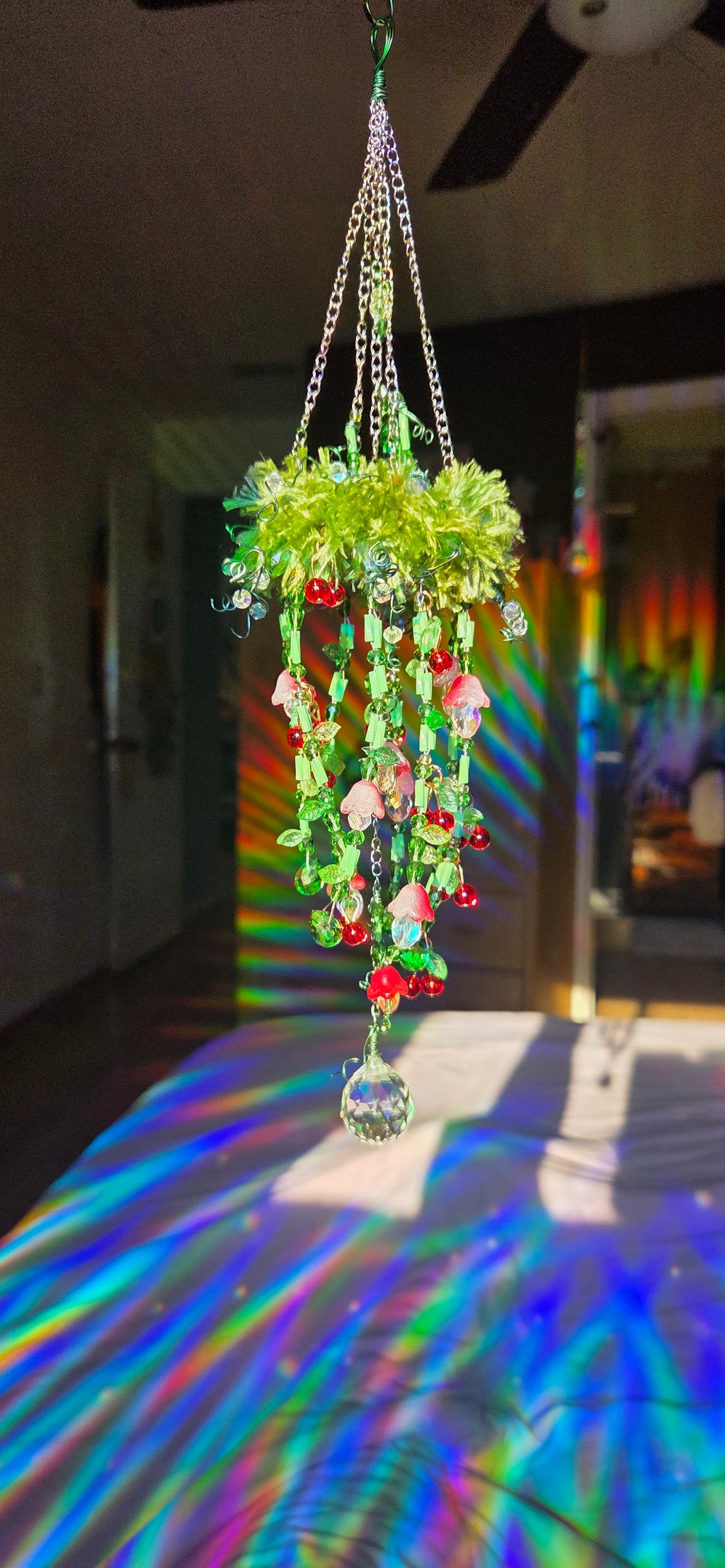Cherry Fairy Ring Suncatcher