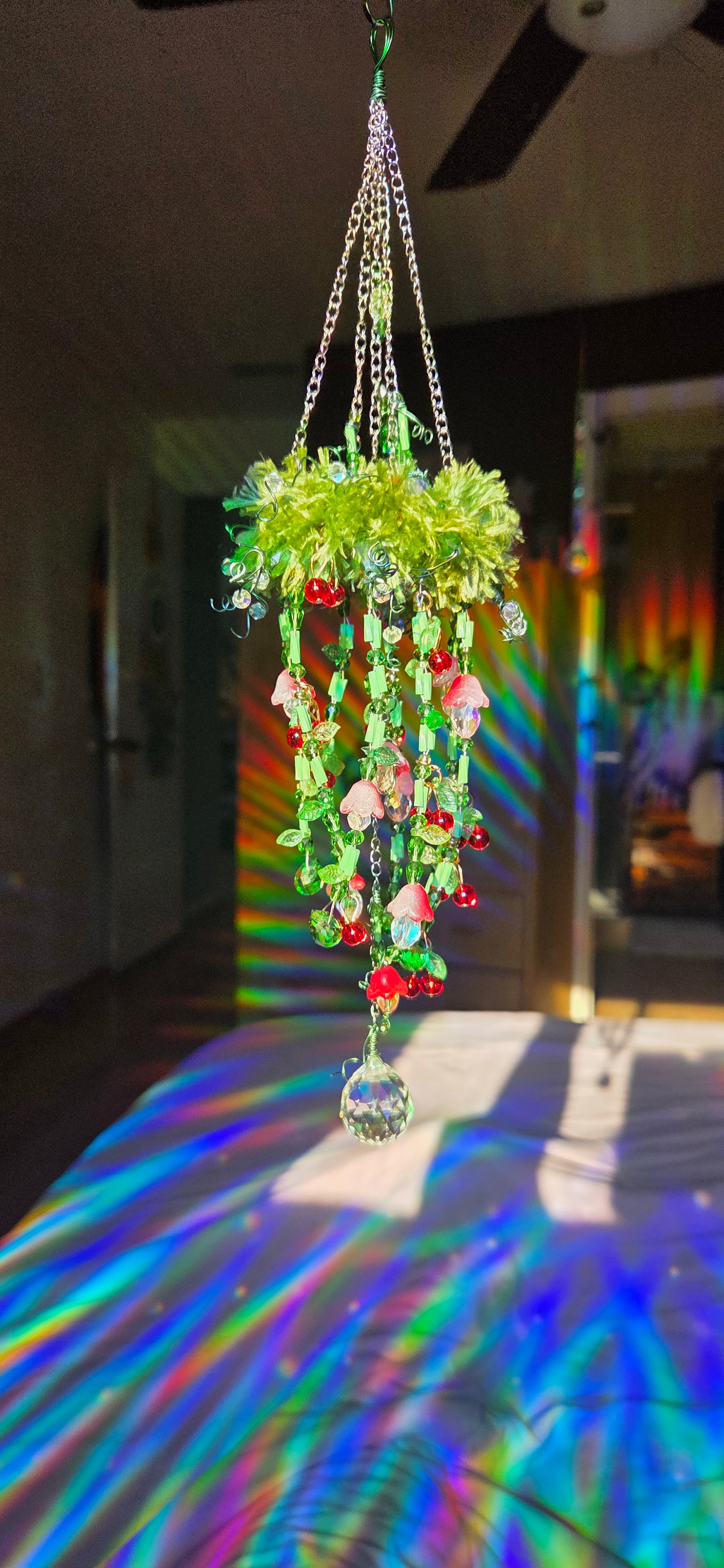 Cherry Fairy Ring Suncatcher