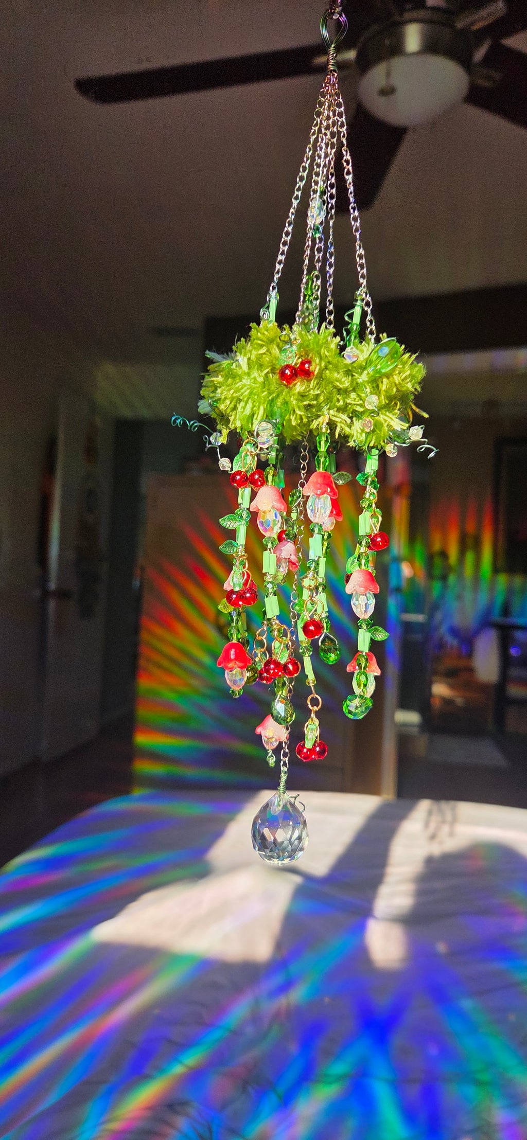 Cherry Fairy Ring Suncatcher
