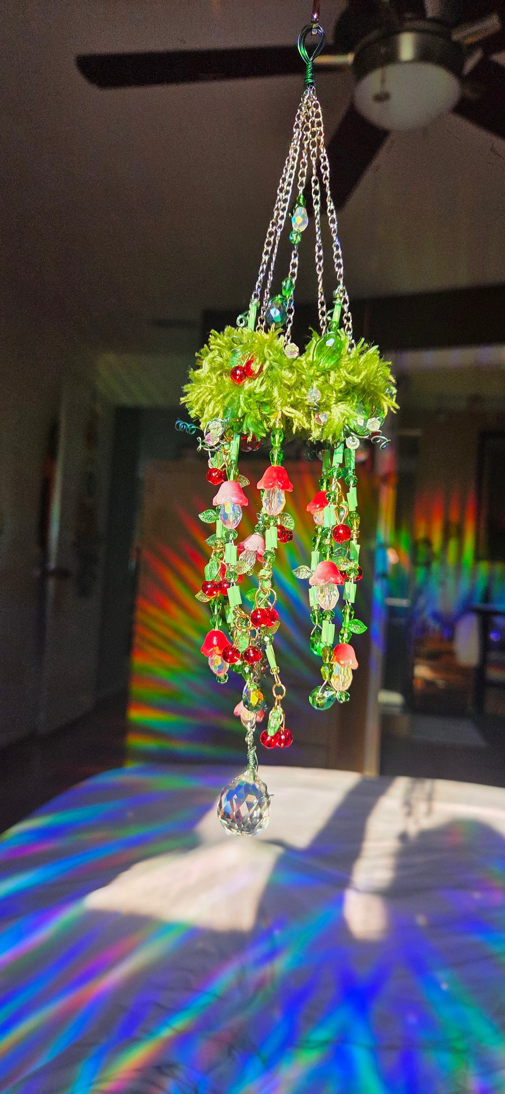Cherry Fairy Ring Suncatcher