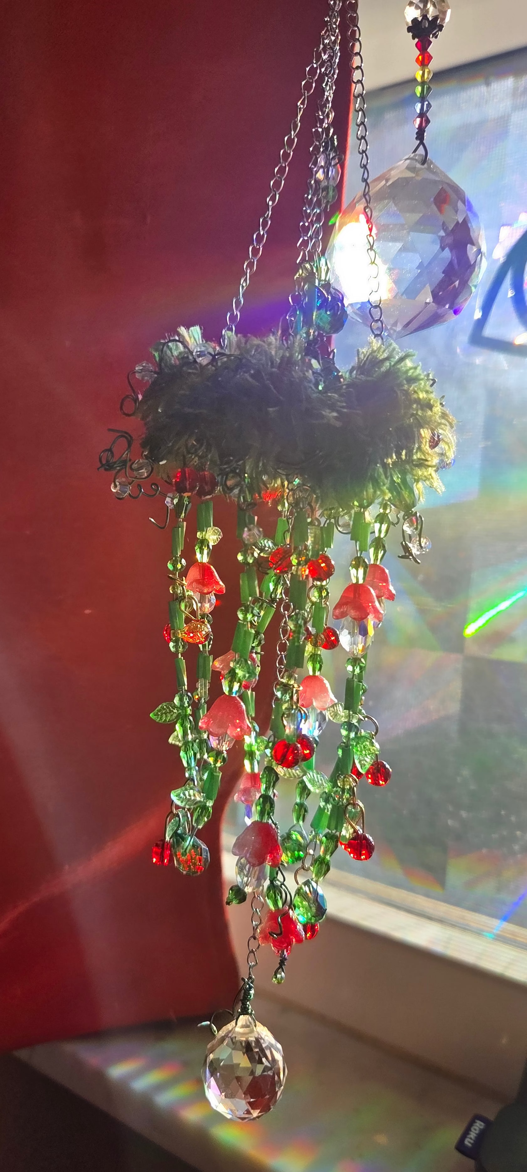 Cherry Fairy Ring Suncatcher